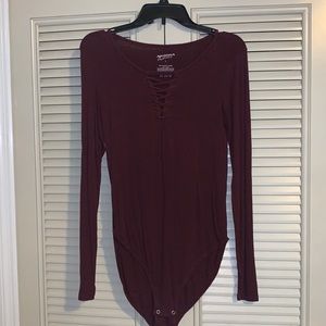 Maroon bodysuit